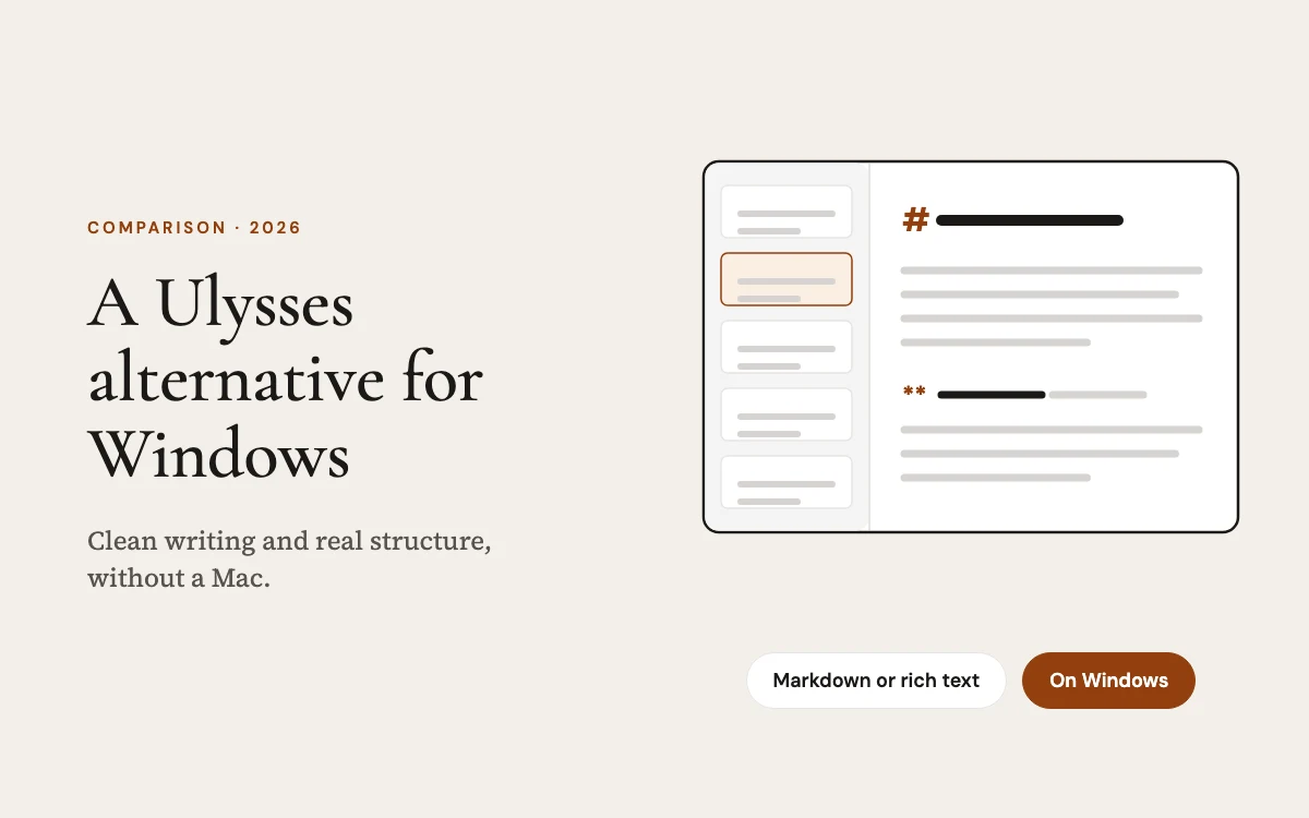 Best Ulysses Alternative for Windows in 2026